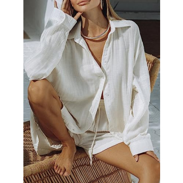 Fixmatti Women's Summer Casual 2 Piece Outfits Stylish Lounge Set