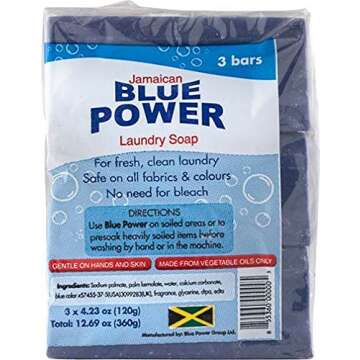 Jamaican Blue Power Laundry Soap, 4.23 Ounce (Pack of 3)