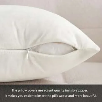 MIULEE Pack of 2 Velvet Pillow Covers Decorative Square Pillowcase Soft Solid Christmas Cushion Case for Spring Couch Sofa Bedroom Car 26x26 Inch Pure White
