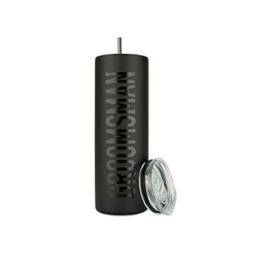JENVIO Groomsmen Gifts | 20oz Steel Matte Black Travel Tumbler/Mug for Coffee or Cold Drinks | Groomsman Mens Bachelor Party Favors Wedding Day Valentine's Day Gift (Groomsman)