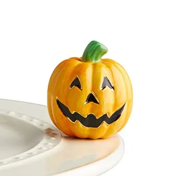 Nora Fleming Jack O Lantern - Hand-Painted Ceramic Halloween Decor - Fall Minis for The Home and Off...