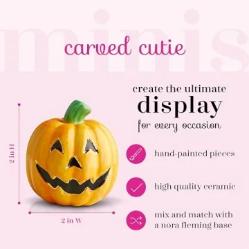 Nora Fleming Jack O Lantern - Hand-Painted Halloween Mini