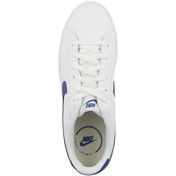 NIKE Men's Tennis Gymnastics Shoe, White Game Royal, 9.5