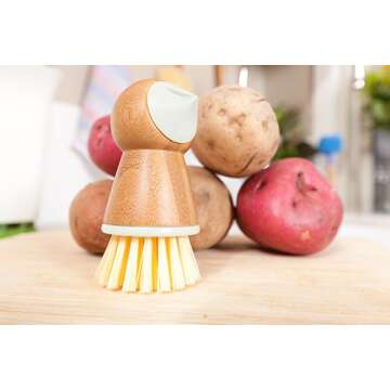 Bamboo Potato Brush with Eye Remover