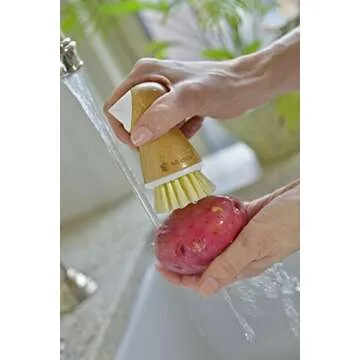 Bamboo Potato Brush with Eye Remover