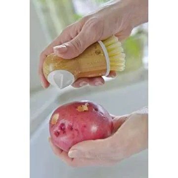 Bamboo Potato Brush with Eye Remover