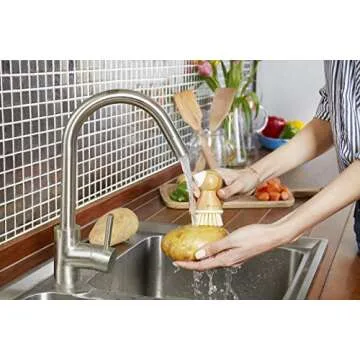 Bamboo Potato Brush with Eye Remover