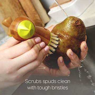 Bamboo Potato Brush with Eye Remover