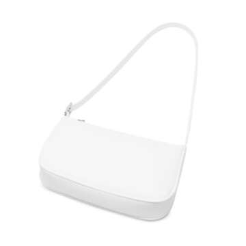 WSRYDJDL Small Purse for Women, Adjustable Shoulder Bags Crocodile Pattern Clutch Purse with Zipper Closure Retro (A White)