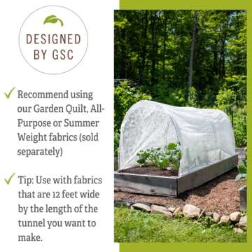 Gardener's Supply Company Adjustable Super Hoops Garden Plant Cover | Sturdy Powder Coated Metal Frame for Raised Bed Vegetable Planter Box Netting Protection | (Set of 3 Hoops)