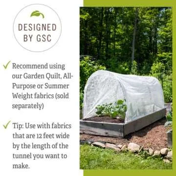 Gardener's Supply Company Adjustable Super Hoops Garden Plant Cover | Sturdy Powder Coated Metal Frame for Raised Bed Vegetable Planter Box Netting Protection | (Set of 3 Hoops)