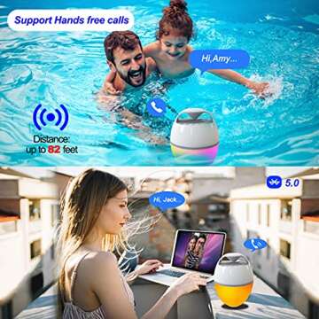 Blufree Floating Pool Speaker with Lights for Parties