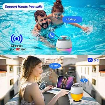 Blufree Floating Pool Speaker with Lights for Parties