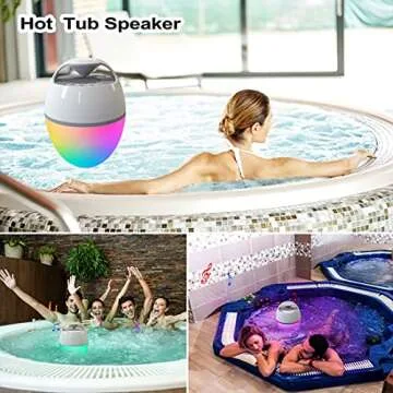 Blufree Floating Pool Speaker with Lights for Parties
