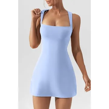 Stylish QINSEN Square Neck Bodycon Mini Dress for Women
