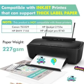 Koala Printable Vinyl Sticker Paper for Inkjet Printer - 20 Sheets Matte White Vinyl Sticker Paper, Waterproof Sticker Paper 8.5x11 Inch, Work with Cutting Machine