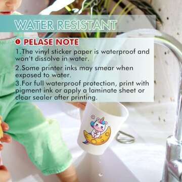 Koala Printable Vinyl Sticker Paper for Inkjet Printer - 20 Sheets Matte White Vinyl Sticker Paper, Waterproof Sticker Paper 8.5x11 Inch, Work with Cutting Machine