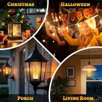 HoogaLife LED Flame Effect Light Bulbs - E26 LED Bulb with Gravity Sensor Flame Night Bulb for Holiday Gifts Home Hotel Bar Party Decoration (2 Pack)