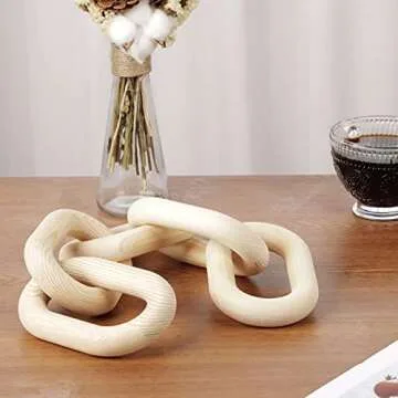 HMASYO Handmade Wood Chain Link Decor for Home