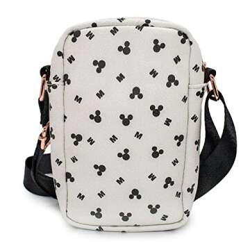 Disney Bag, Crossbody, Mickey Mouse Head and M Icons, Vegan Leather