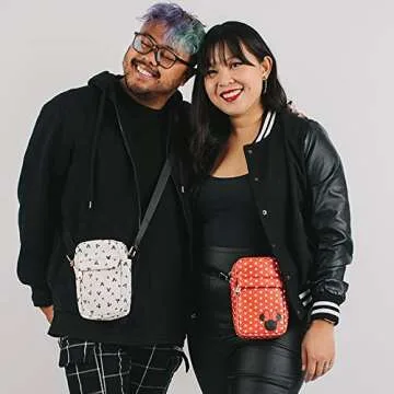 Disney Bag, Crossbody, Mickey Mouse Head and M Icons, Vegan Leather