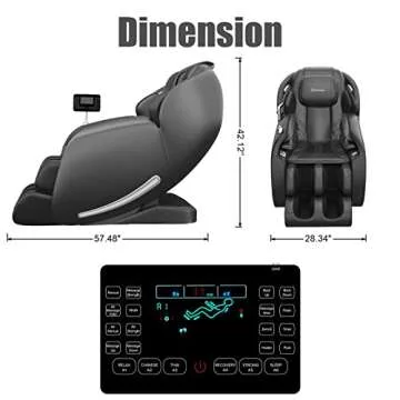 Real Relax 2024 Massage Chair, Full Body Zero Gravity SL-Track Shiatsu Massage Recliner Chair with Heat Body Scan Bluetooth Foot Roller APP Control, Favor-06 All Black