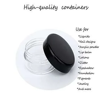 ZEJIA 5 Gram Sample Containers for Beauty on the Go