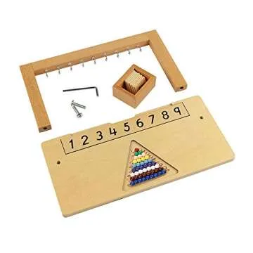 Montessori Hanger for Color Bead Stairs with Beads/Teen Bead Hanger with Beads Preschool Learning Ma...