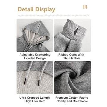 Stylish Flygo Women's Cut Out Cropped Hoodie for Events