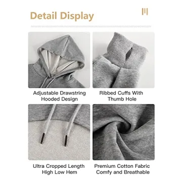 Stylish Flygo Women's Cut Out Cropped Hoodie for Events