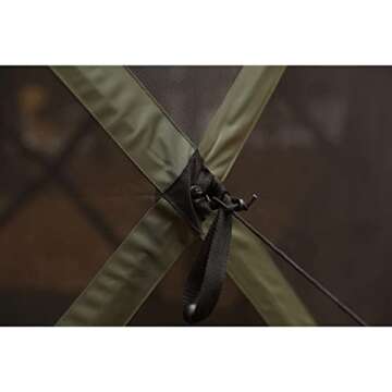 Gazelle 5 Sided Outdoor Portable Pop Up Screened Gazebo Canopy Tent with Carry Bag and Stakes for Parties and Other Outdoor Occasions, Alpine Green