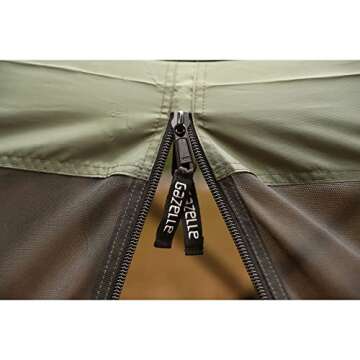 Gazelle 5 Sided Outdoor Portable Pop Up Screened Gazebo Canopy Tent with Carry Bag and Stakes for Parties and Other Outdoor Occasions, Alpine Green