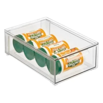 mDesign Clear Pantry Organization Bins - Stackable & Versatile