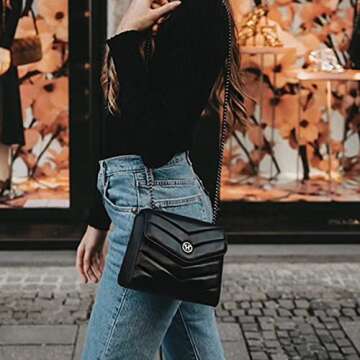 VICTORIA HYDE Crossbody Bags for Women, Small Black Purse