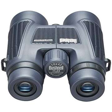 Bushnell H2O 10x42mm Binoculars, Waterproof/Fogproof Roof Prism Binoculars for Boating amd Travel