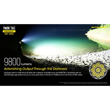 Nitecore TM9K TAC Flashlight, 9800 Lumen USB-C Rechargeable