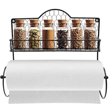 Paper Towel Holder, Spice Rack and Multi-Purpose Shelf