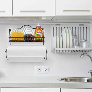 Paper Towel Holder, Spice Rack and Multi-Purpose Shelf
