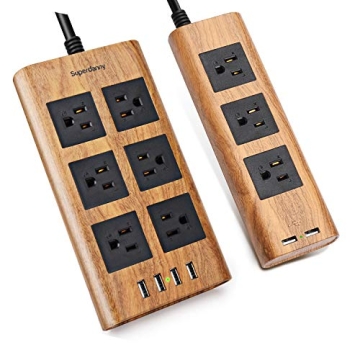 SUPERDANNY Power Strip Surge Protector with USB Ports