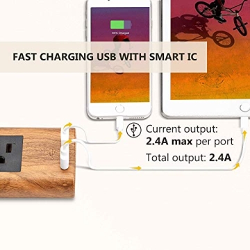 SUPERDANNY Power Strip Surge Protector with USB Ports