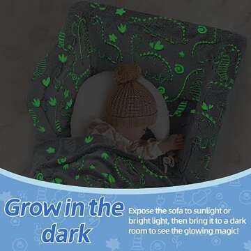 Glow in the Dark Kids Dinosaur Couch for Toddlers