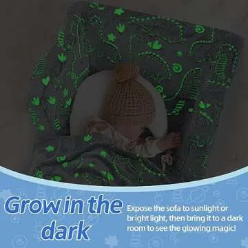 Glow in the Dark Kids Dinosaur Couch for Toddlers