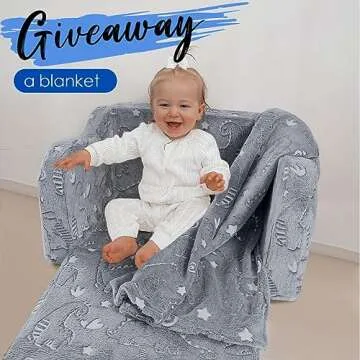 Glow in the Dark Kids Dinosaur Couch for Toddlers