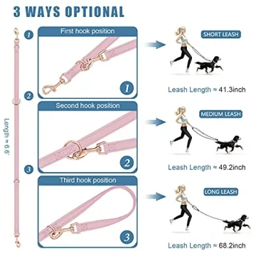 Stylish Soft Leather Dog Collar & Leash Set for All Breeds