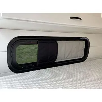 VanEssential Insulated Blackout Window Cover for RB Components Bunk Slider 36" x 10" - Cool Gray