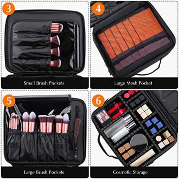 Kootek Large Travel Makeup Bag for Organizing Essentials