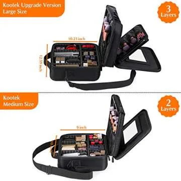 Kootek Large Travel Makeup Bag for Organizing Essentials