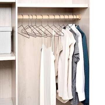 Amber Home 20 Pack Heavy Duty Metal Shirt Hangers