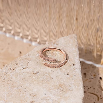 PAVOI 14K Gold Plated Cubic Zirconia Eternity Band Women