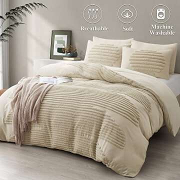 Luxurious BEDAZZLED 5 Pieces King Duvet Cover Set - Soft Bohemian Bedding